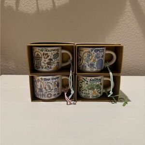 Brand New Walt Disney World Starbucks Ornament Set